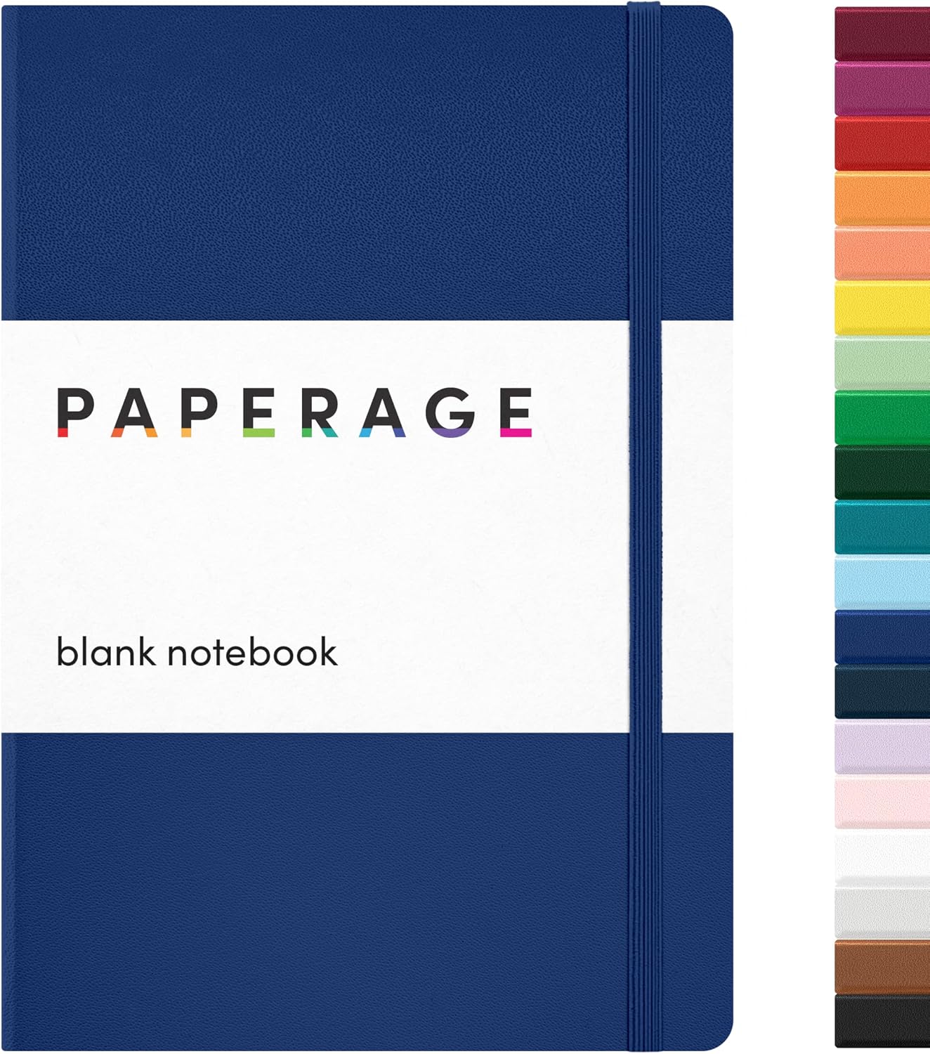 PAPERAGE Lined Journal Notebook, Hardcover Journal for Women & Men, 160 Pages, (5.6 in x 8 in), College Ruled Journaling Notebook for Work, School Supplies & Note Taking, (Black)