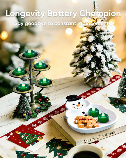 Amagic 12/24/50/100/150Pack Flameless LED Tea Lights Candles Battery Operated, Electric Fake Tealight Candles for Votive, Halloween, Christmas, Home Decor, Wedding, Table Decor (12Pack)
