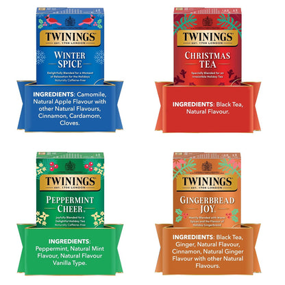 Twinings Tea Classics Collection Gift Box Variety Sampler, 48 Tea Bags (Pack of 1), Enjoy Hot or Iced, Includes Black, Herbal, Green, & Chai Teas