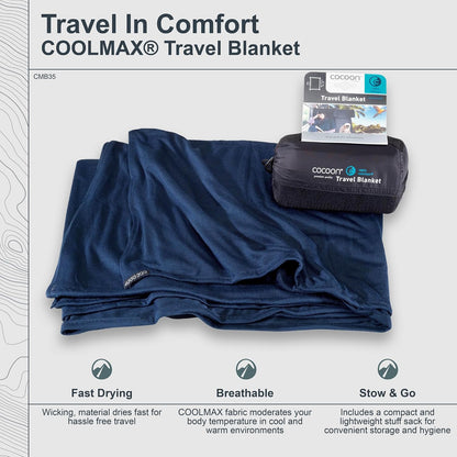 COCOON Coolmax Travel Blanket - Black