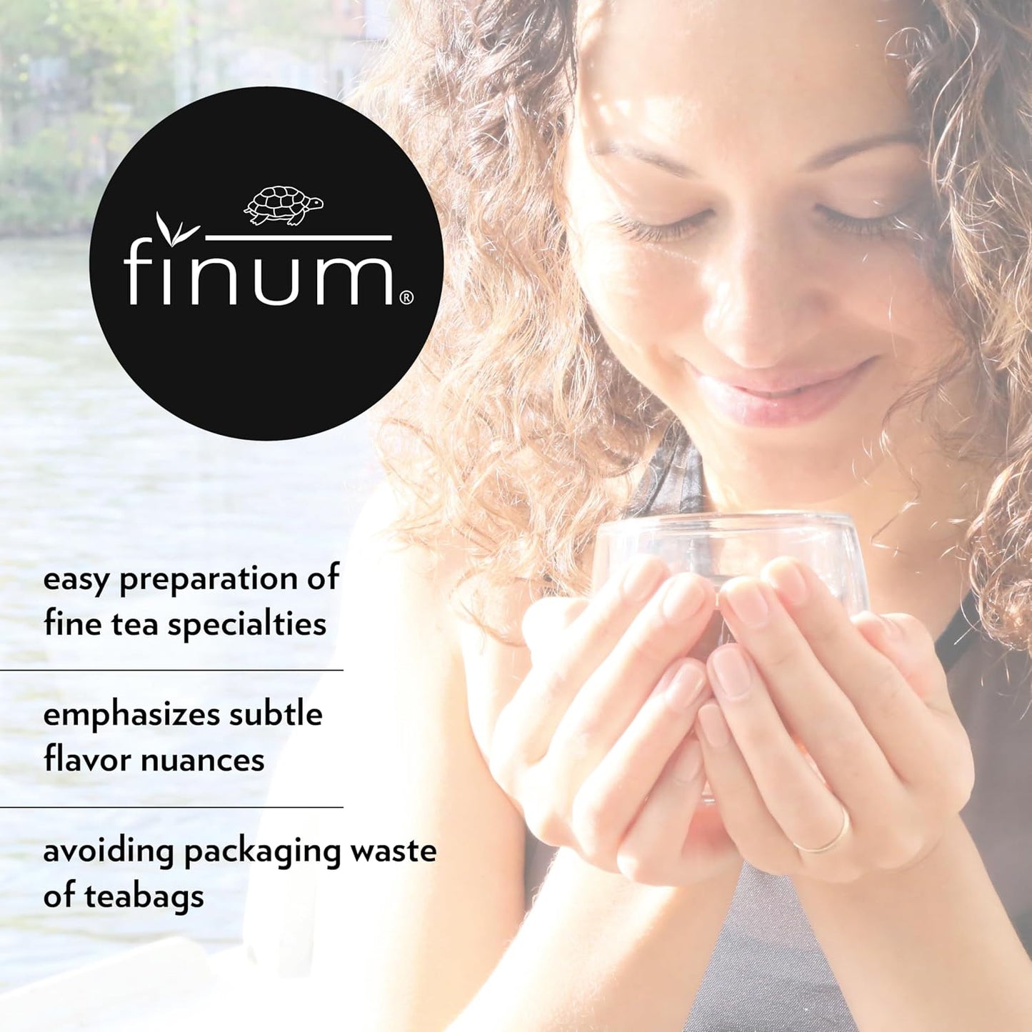 Finum Disposable Paper Tea Filter Bags for Loose Tea, Brown, Large, 100 Count