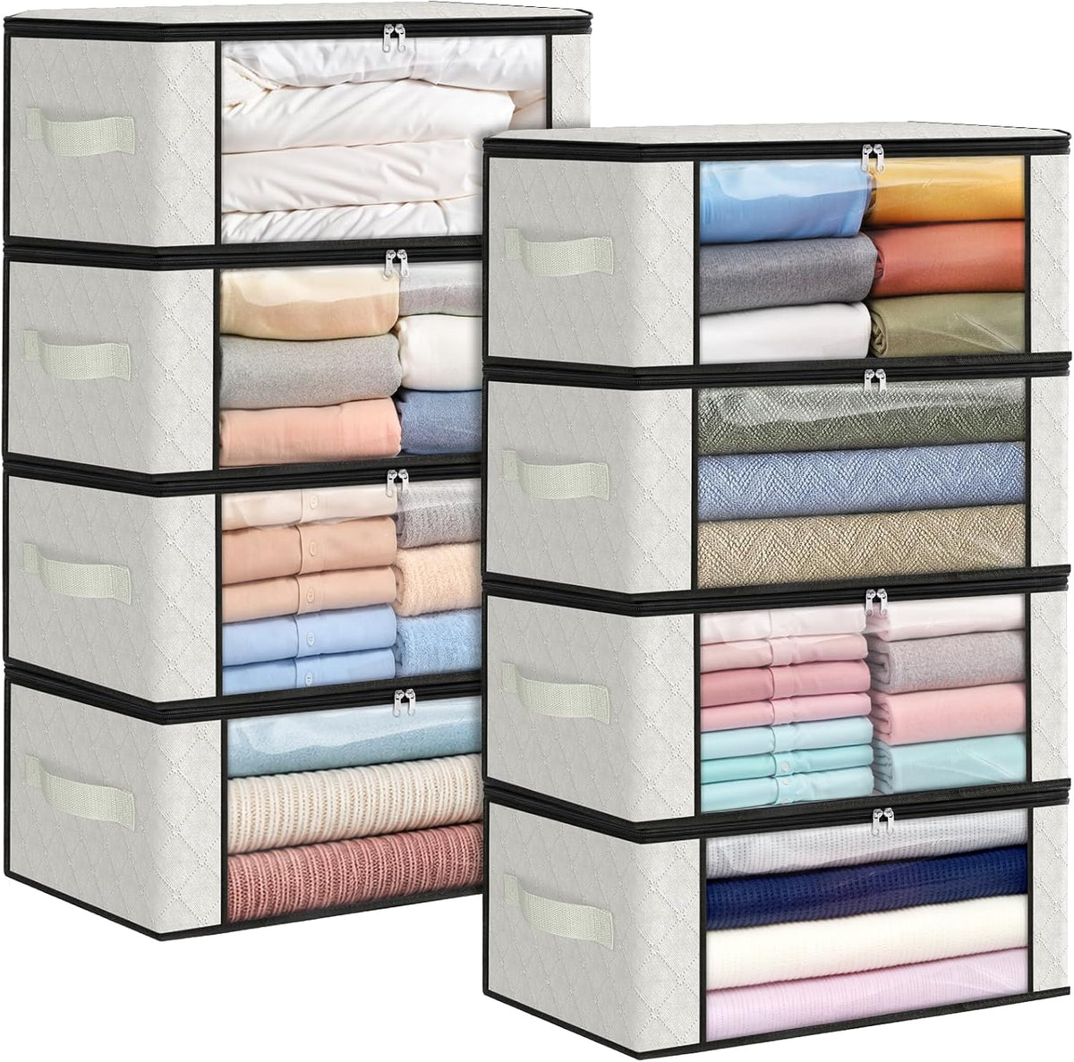 Fab totes Storage Bags for Clothes Blanket Storage Bins with Lids