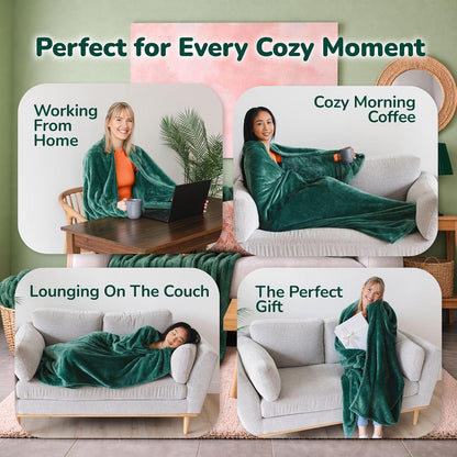 Super Blanky Wearable Blankets for Women & Men, Graduation Day Gift for Her, Cozy Gifts for Women, Wife Birthday Gifts Ideas