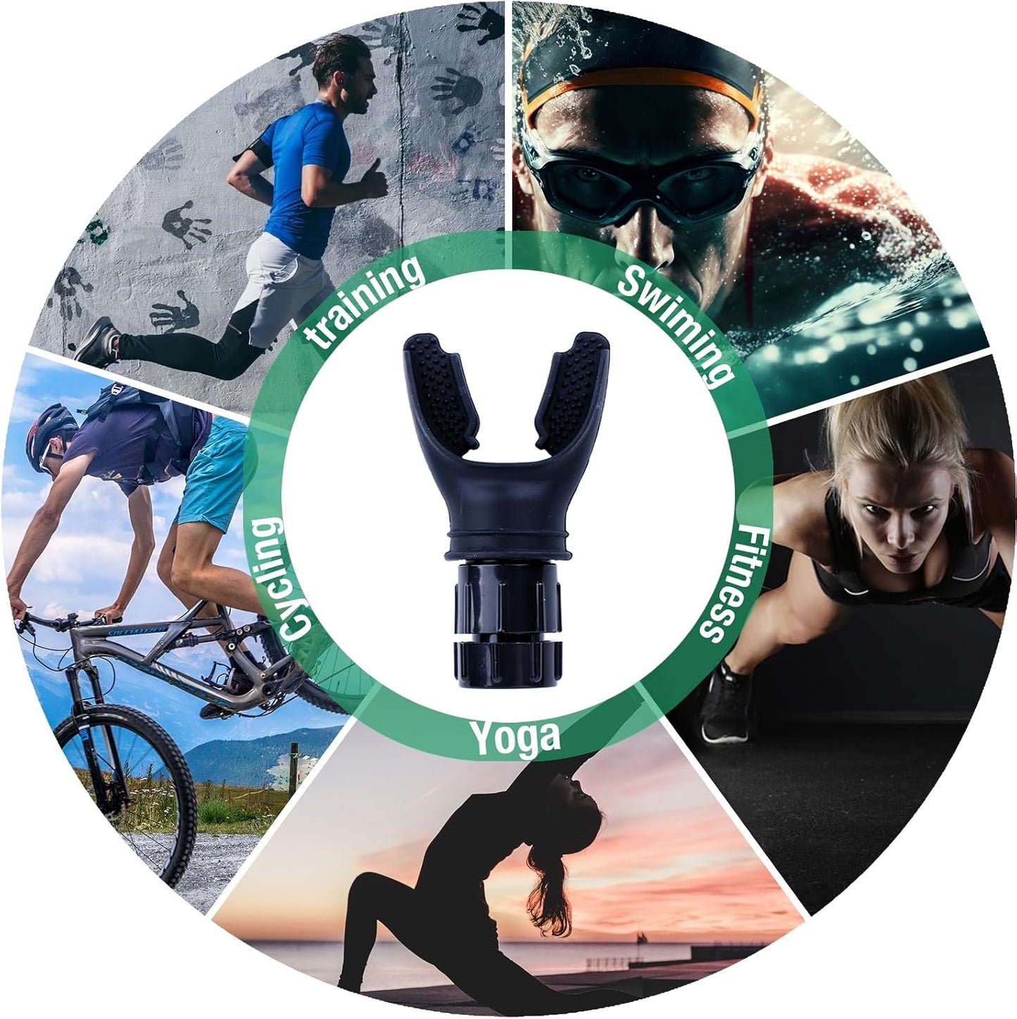 Portable Breathing Trainer with Adjustable Resistance Settings Muscle Trainer Exercise Device Resistance Trainer to Improve Breathing Capacity Enhance Muscle Training Strength
