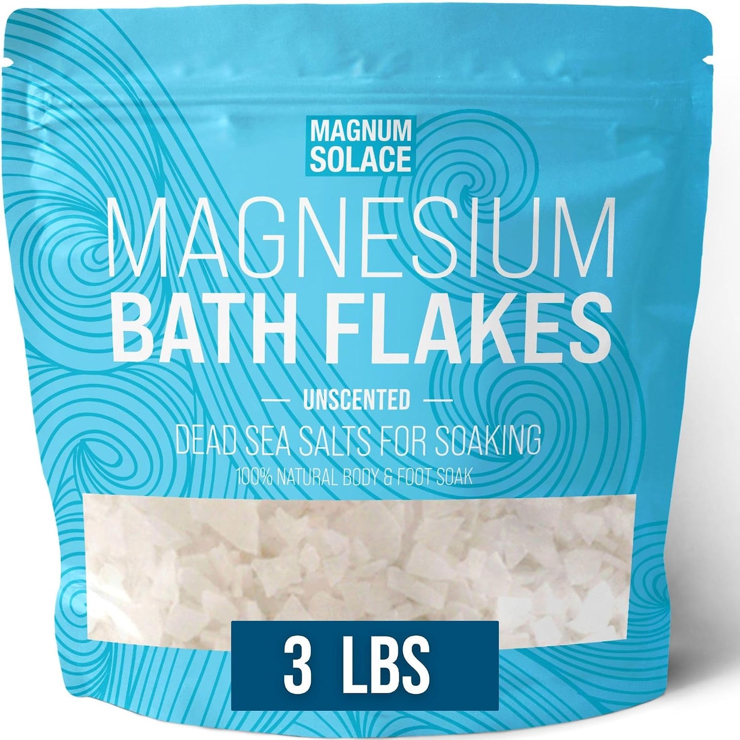 Magnesium Flakes for Bath - Magnesium Chloride Flakes - Dead Sea Salts for Soaking, 10 LBS