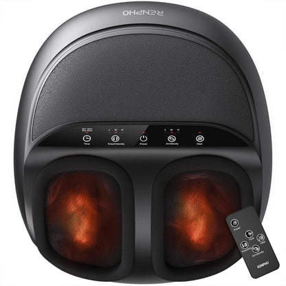 RENPHO Foot Massager Machine with Heat, Shiatsu Foot Massager for Plantar Fasciitis, Kneading & Compression, Birthday Day Gifts for Women Wife Men, Cordless Control, FSA Store HSA Eligible, Size 13