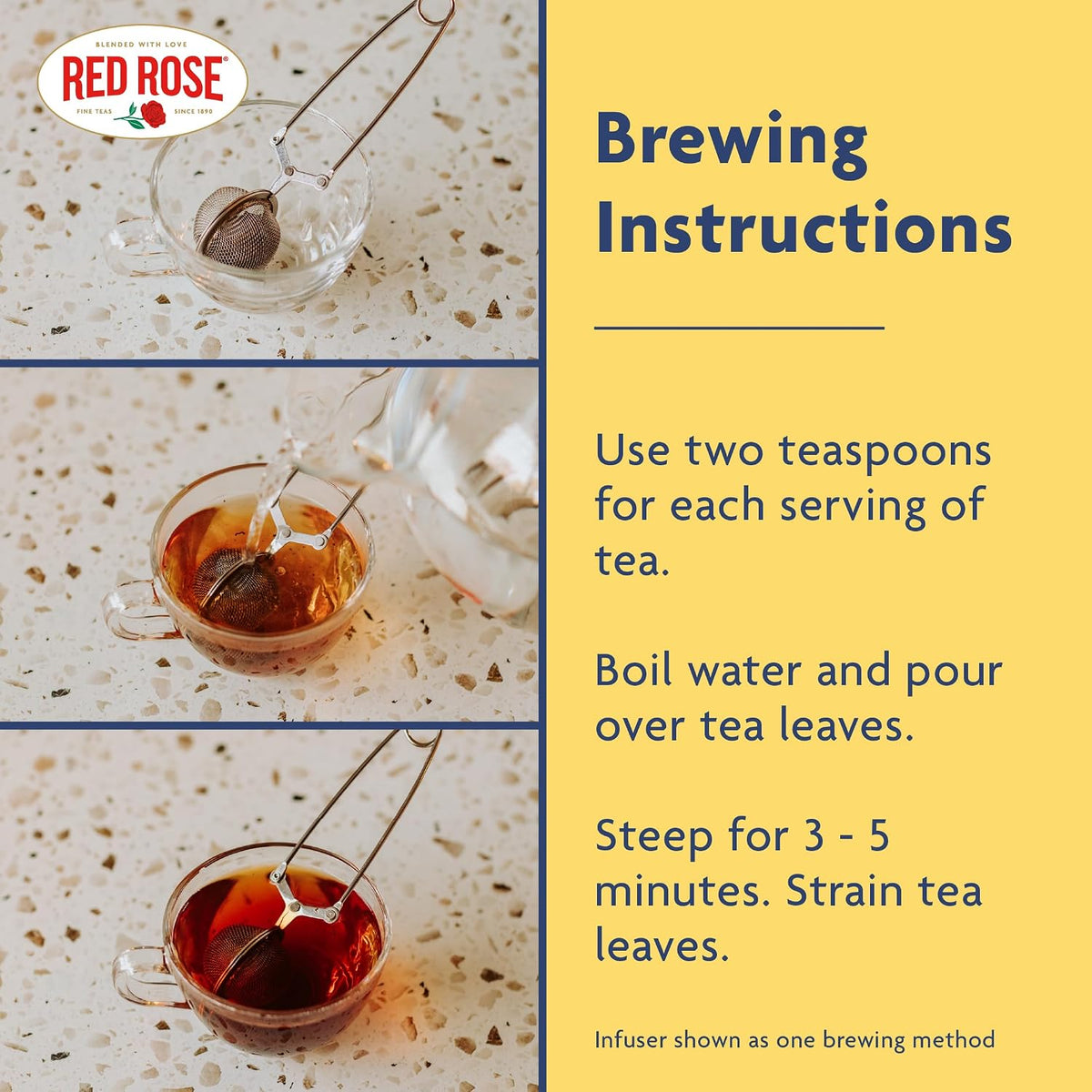 Red Rose English Breakfast, Loose Leaf Black Tea, 12 oz