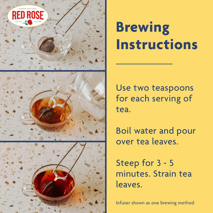 Red Rose English Breakfast, Loose Leaf Black Tea, 12 oz