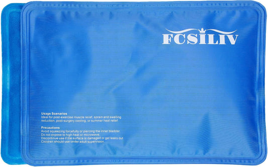 Reusable Ice Packs for Injuries - Flexible Ice Pack for Injuries - Gel Cold Pack Stays Soft When Frozen for Shoulder, Knee, Ankle, Back Pain Relief, Swelling & Bruises - 7.5"x11.5"
