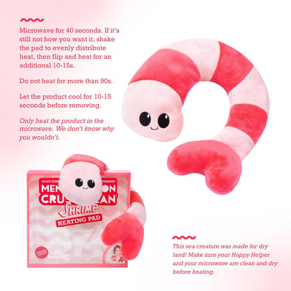 Menstruation Crustacean Lobster by Relatable, Microwavable Heating Pad for Period Cramps, Cuddly Plushies, Great Gift Ideas for Loved Ones of All Ages, Includes 1 Lavender Scented Heating Pad Plushy