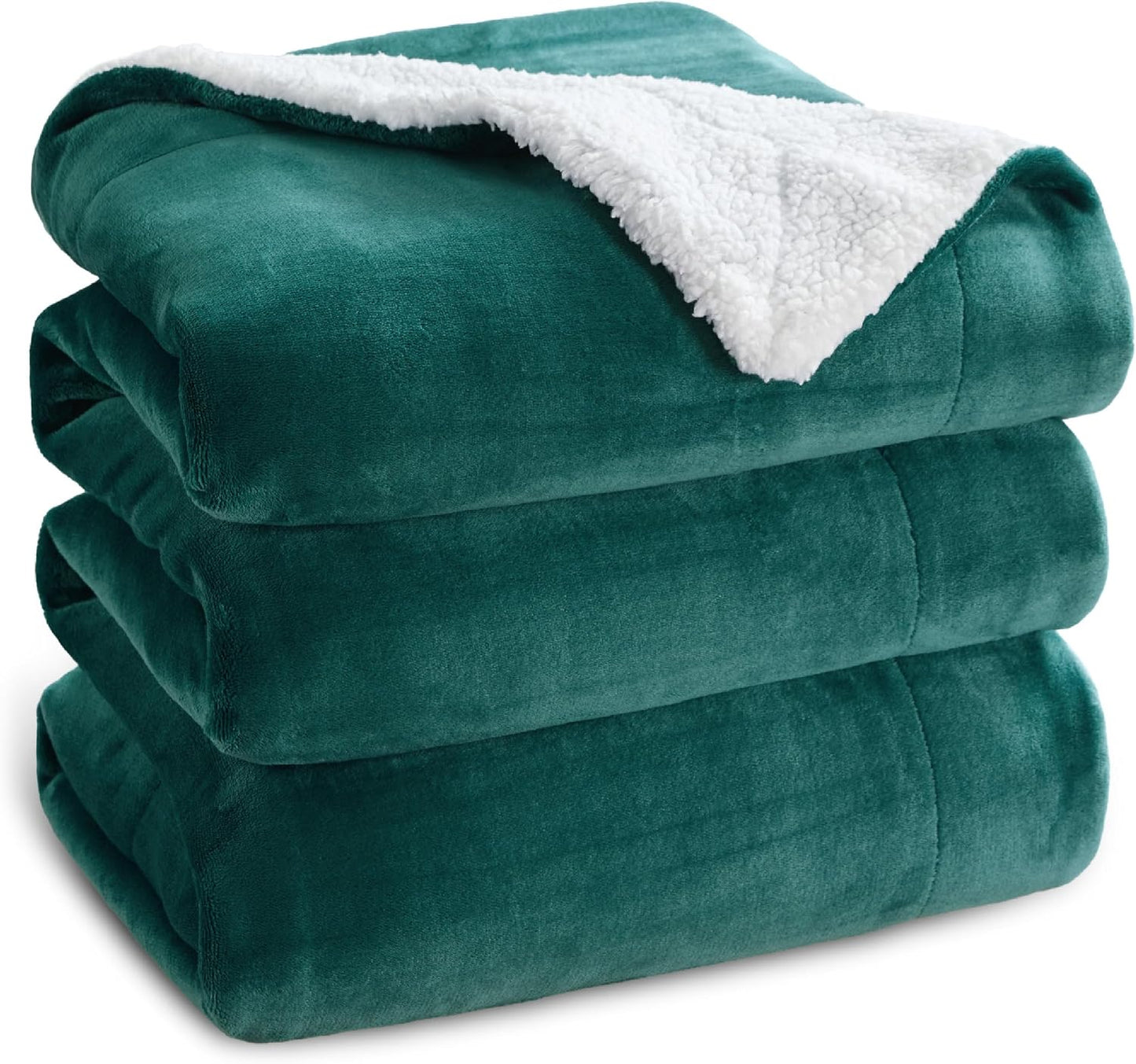 Bedsure GentleSoft Sherpa Fleece Throw Blanket for Couch, Non-Heated, Thick & Warm Cozy Blanket for Winter, Soft Fuzzy Plush Throw Gifts for Women and Men, Grey, 50x60 Inches