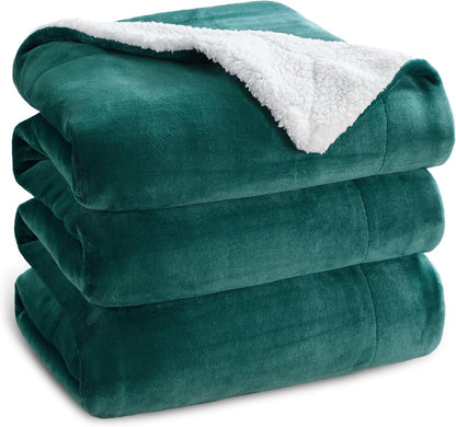 Bedsure GentleSoft Sherpa Fleece Throw Blanket for Couch, Non-Heated, Thick & Warm Cozy Blanket for Winter, Soft Fuzzy Plush Throw Gifts for Women and Men, Grey, 50x60 Inches