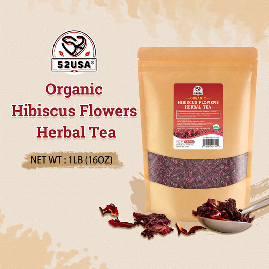 52USA Rooibos Tea Organic, 100 Tea bags, Pure Premuim Rooibos Tea, Naturally Sweet Herbal Tea, Caffeine Free Rooibos Tea, Farmed in South Africa, 9oz (250g)