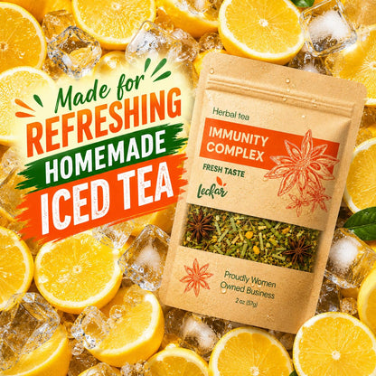 Herbal Tea with Lemongrass, Ginger, Fenugreek, Star Anise, Turmeric, Caffeine Free, Immunity Care Blend