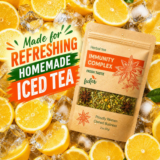 Herbal Tea with Lemongrass, Ginger, Fenugreek, Star Anise, Turmeric, Caffeine Free, Immunity Care Blend
