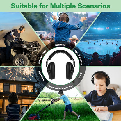 Floriogra Noise Cancelling Headphones for Kids, Kids Ear Protection 28dB SNR Noise Reduction Ear Muffs for Toddler/Children, Hearing Protection for Monster Jam, Concerts, Fireworks