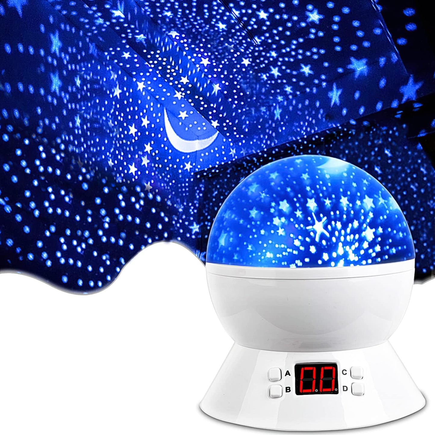 Kids Star Projector Night Light, Star Night Light Projector for Kids, Ceiling Stars Projection Lamp with Timer, 360° Rotating Night Light for Bedroom, Birthday Gift for 3 4 5 Year Old Girls Boys Black