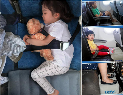 Flypal Inflatable Foot Rest Pillow, Kids Airplane Bed | Adjustable Height Leg Rest for Travel & Office | Improves Comfort & Circulation, Reduces Swelling & Fatigue | Lightweight & Portable