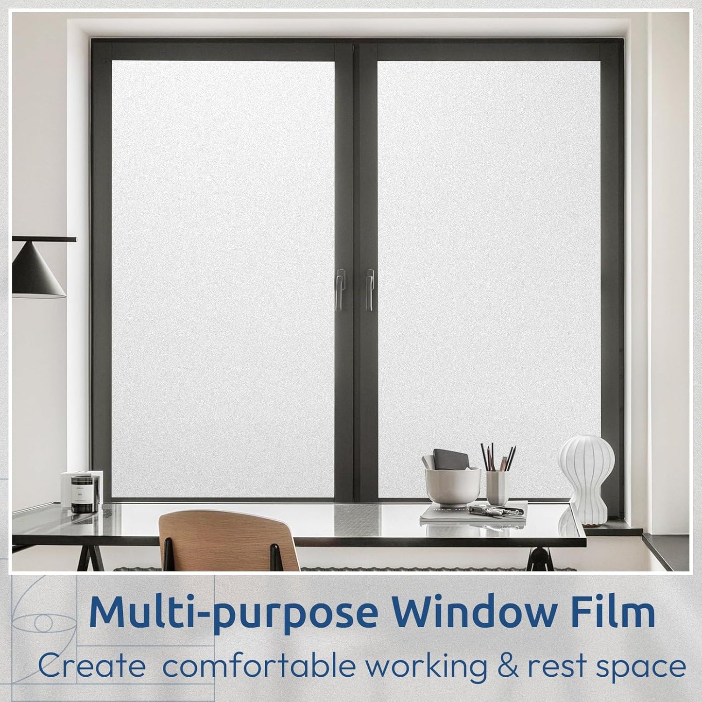 rabbitgoo Blackout Window Film Room Darkening Light Blocking 17.5" x 78.7" | Removable Static Cling without Glue, Tint & Privacy Film for Window Inside, Day & Night Sleep for Home Garage Bedroom House