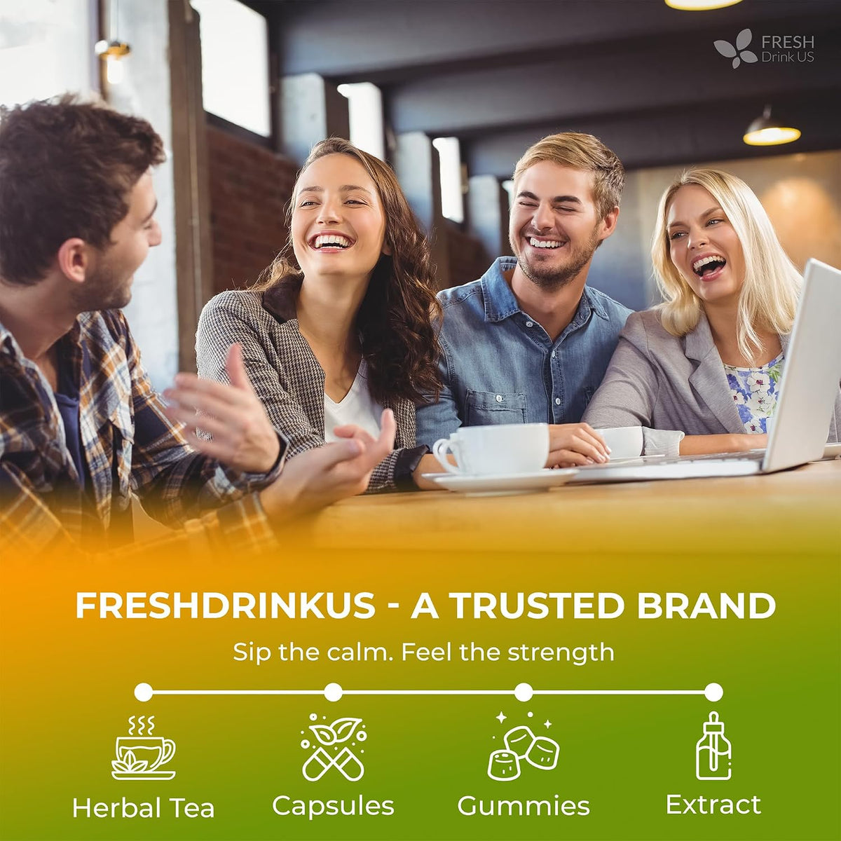 FreshDrinkUS, Premium Happy Belly Tea, 75 Count, Caffeine Free Infusion