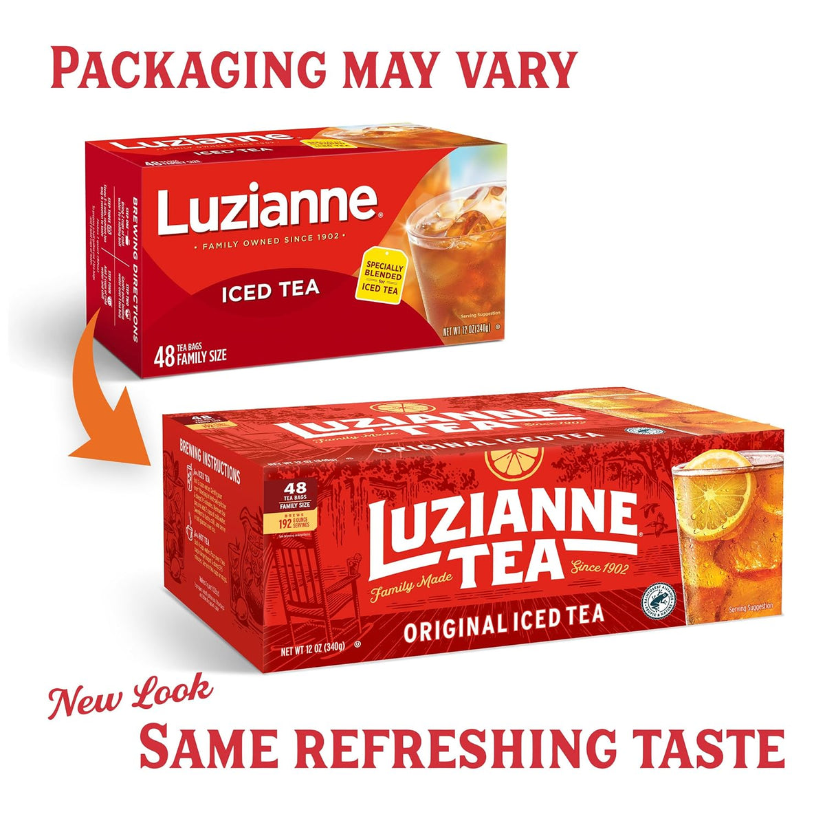 Luzianne Unsweetened Iced Tea Bags 48 Count (Pack of 1)