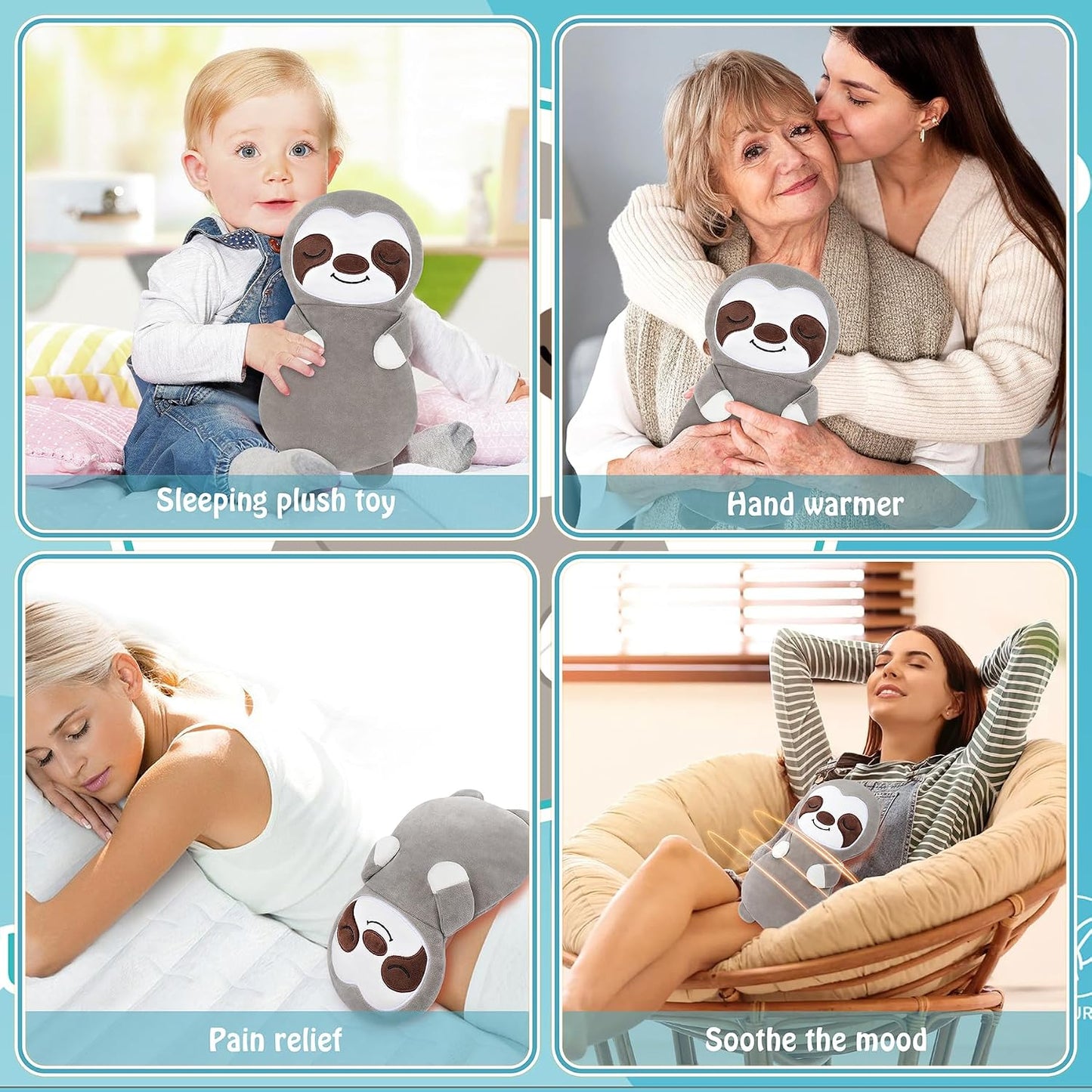 Microwave Heating Pad for Period Cramps,Otter Microwavable Heating Pad for Shoulder Neck Back Knee Pain Relief with Lavender Scented,Cute Otter Plush Toys Heat Pack for Women Kids Birthday