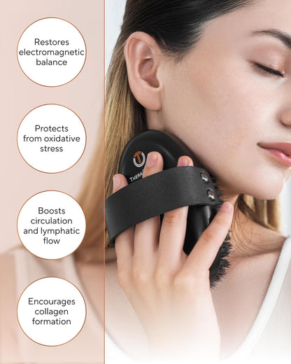 TheraCopper Copper Dry Brushing Body Brush for Lymphatic Drainage