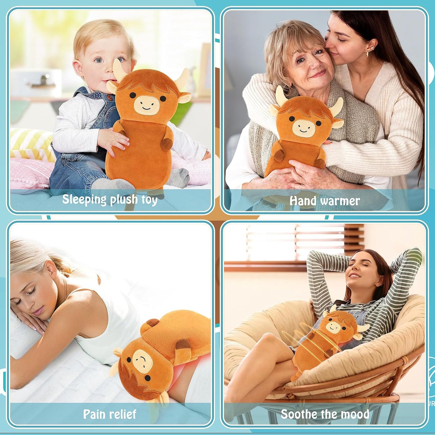 Microwave Heating Pad for Period Cramps,Otter Microwavable Heating Pad for Shoulder Neck Back Knee Pain Relief with Lavender Scented,Cute Otter Plush Toys Heat Pack for Women Kids Birthday