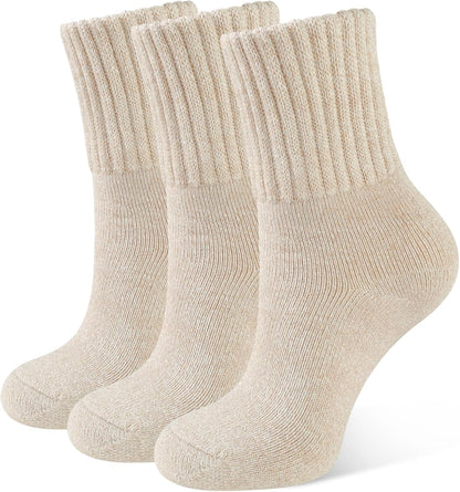 CLOSEMATE Womens Thick Full Cushioned Thermal Warm Boot Socks for Winter 3 Pairs