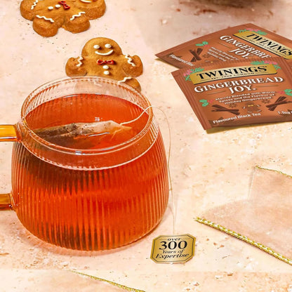 Twinings Christmas Holiday Variety Tea Bag Pack (20 Count), 4 Flavours Include Christmas Tea, Winter Spice, Gingerbread Joy, Peppermint Cheer, Seasonal Gift for Her, Him, Family, Friends