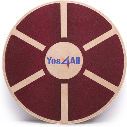 Yes4All Versatile Wooden Wobble Balance Board, Balance Trainer for Mobility Training, Standing Desk, Core Training, Exercise Balance Stability Trainer