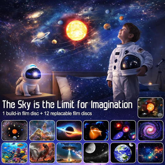 Astronaut Galaxy Projector for Bedroom Decor, Birthday Gifts for Adults Teen Girl Gifts Ambient Lighting, Ceiling Space Star Night Light Projector for Kids Room Decor Aesthetic