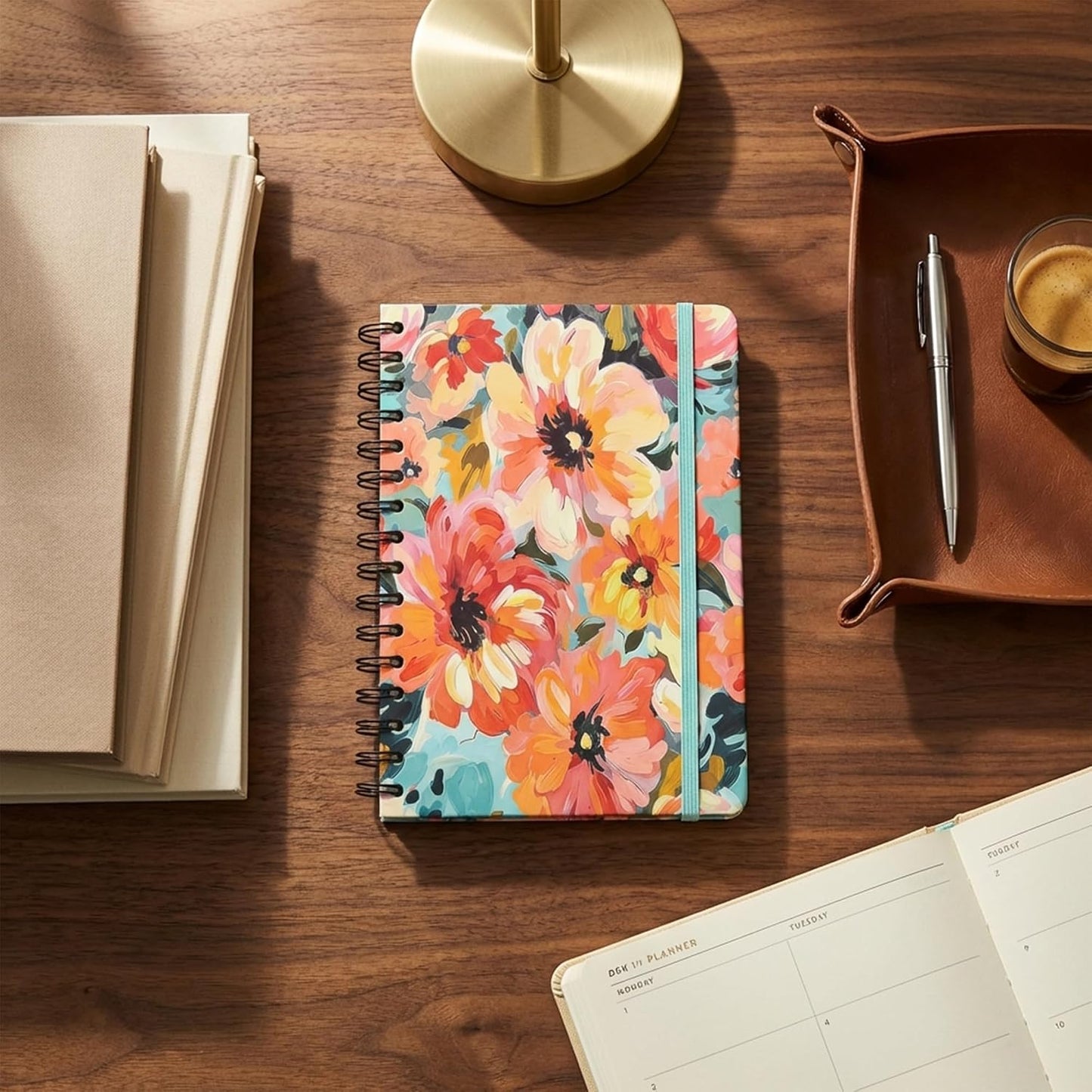 Nextnoid Lined Spiral Notebook Journal For Women & Men - A5(5.8" x 8.3") 170 Pages, Hardcover Notebooks for Work & Note Taking, College Ruled Journals for Writing - Grey