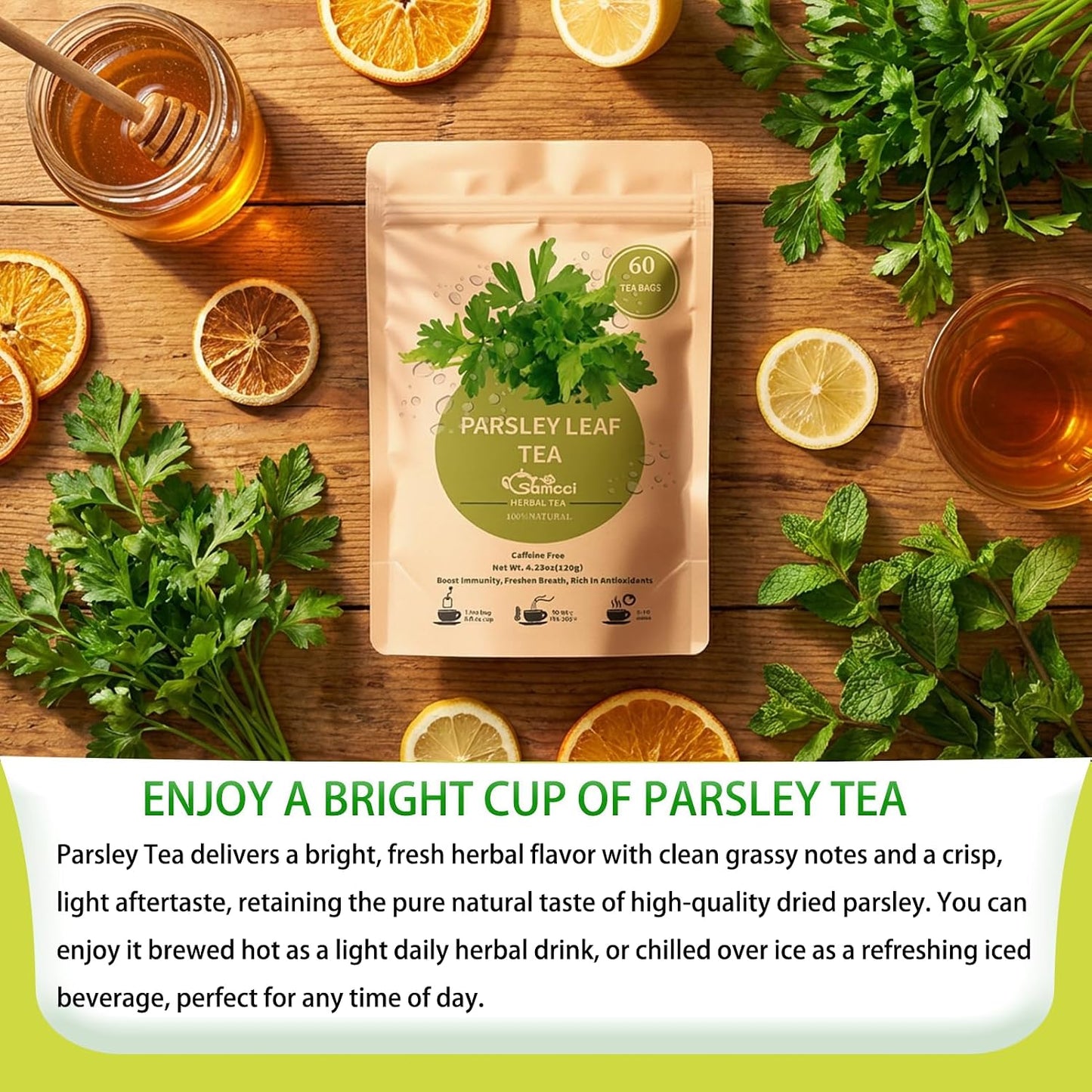 Samcci - Milk Thistle Tea Bags, 50 Teabags, 3g/bag - 100% Natural Milk Thistle Seeds Support Liver Herbal Tea, Caffeine Free - No Additives - No Sugar - Non-GMO - No Gluten