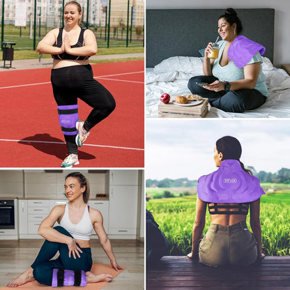 REVIX 20‘’ XXXL Knee Ice Pack Wrap Around Entire Knee, Extra Large Ice Pack for Knee Meniscus Tear and Arthritis, Cold Compress Therapy, Reusable Ice Wraps for Back, Shoulder, Post-Workout Recovery
