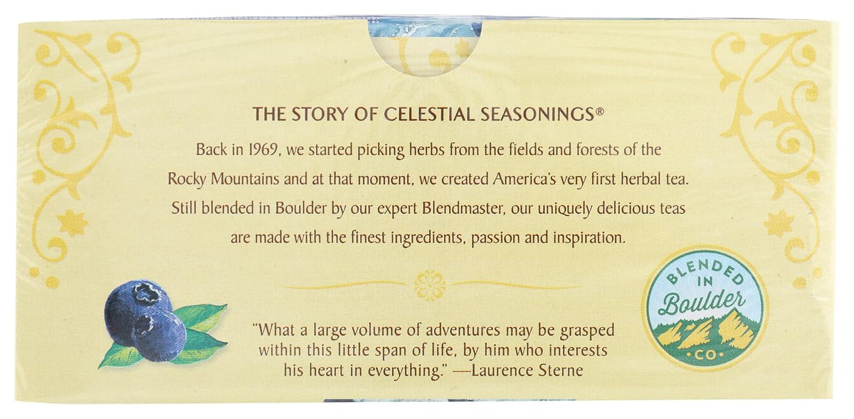 Celestial Seasonings Herbal Tea, True Blueberry, 20 count, 1.6 Ounce (mburring)