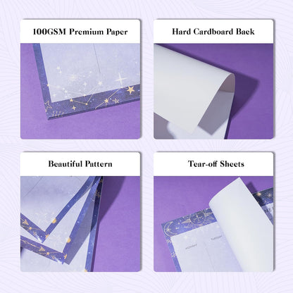 Weekly Planner Notepad Tear Off Set of 2 Weekly Calendar Pad 52 Undated To Do List Notepad Sheets Desk Planner Planning Pads Productivity Tracker for Work Goals Notes Schedule Ideas, Floral Blue