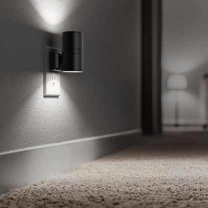 Briignite Night Lights Plug into Wall, Modern LED Night Light Plug in, Dusk to Dawn Sensor,Amber Night Light 0-100LM Adjustable Brightness, Dimmable NightLight for Hallway, Bedroom, Stairway, 2 Pack