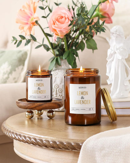AOOVOO Coconut Vanilla Candles - 9 oz Scented Candles, Aromatherapy Candle, Soy Candle for Home Scented