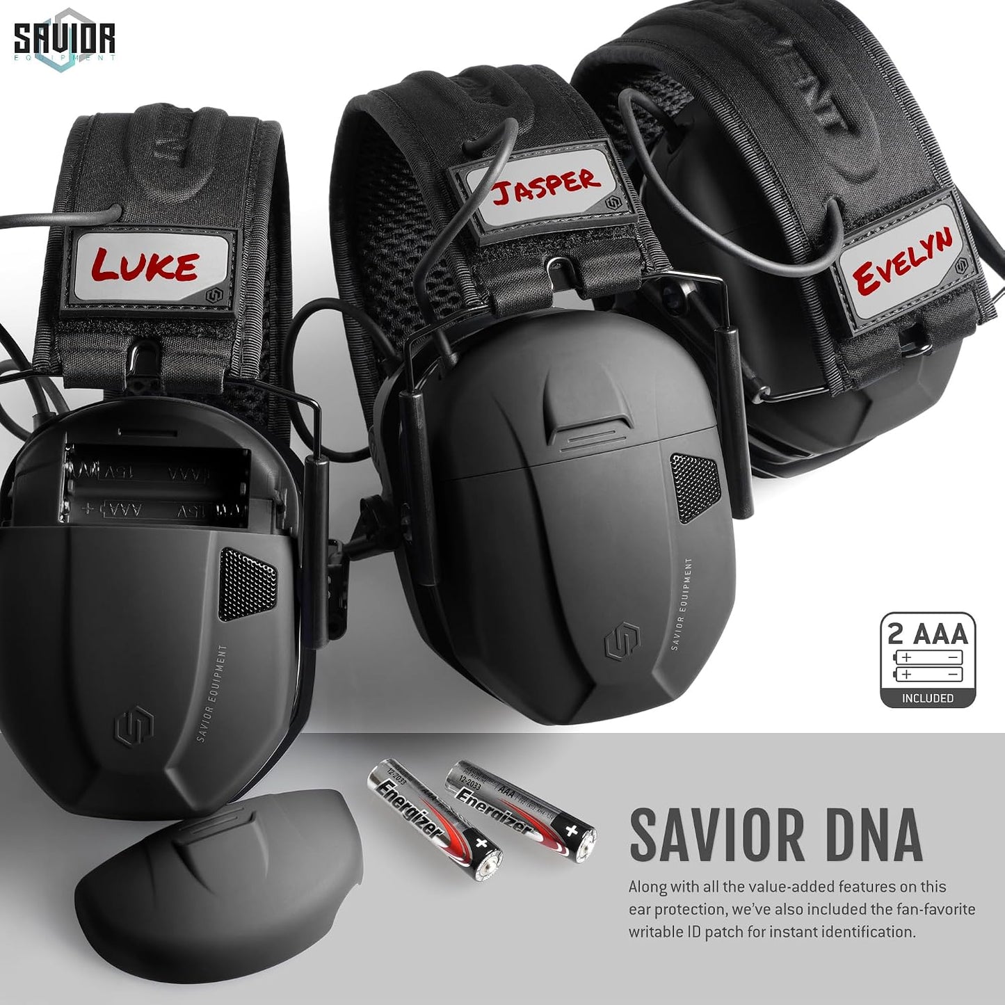 Savior Equipment Apollo Electronic Earmuffs For Shooting w/Gel Ear Pads, 24dB NRR, Noise Cancelling Ear Protection Headset