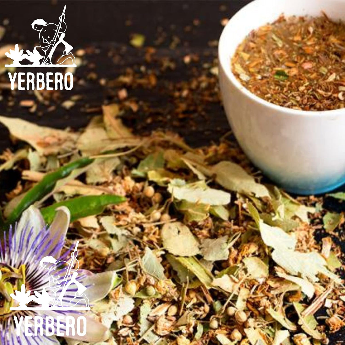 Yerbero - Pasiflora 3.5oz (100gr) Passion Flower Whole Herbal Tea | WildCrafted Stand Up Resealable Bag | Crafted By Nature100% All Natural, non-GMO, Gluten-free.