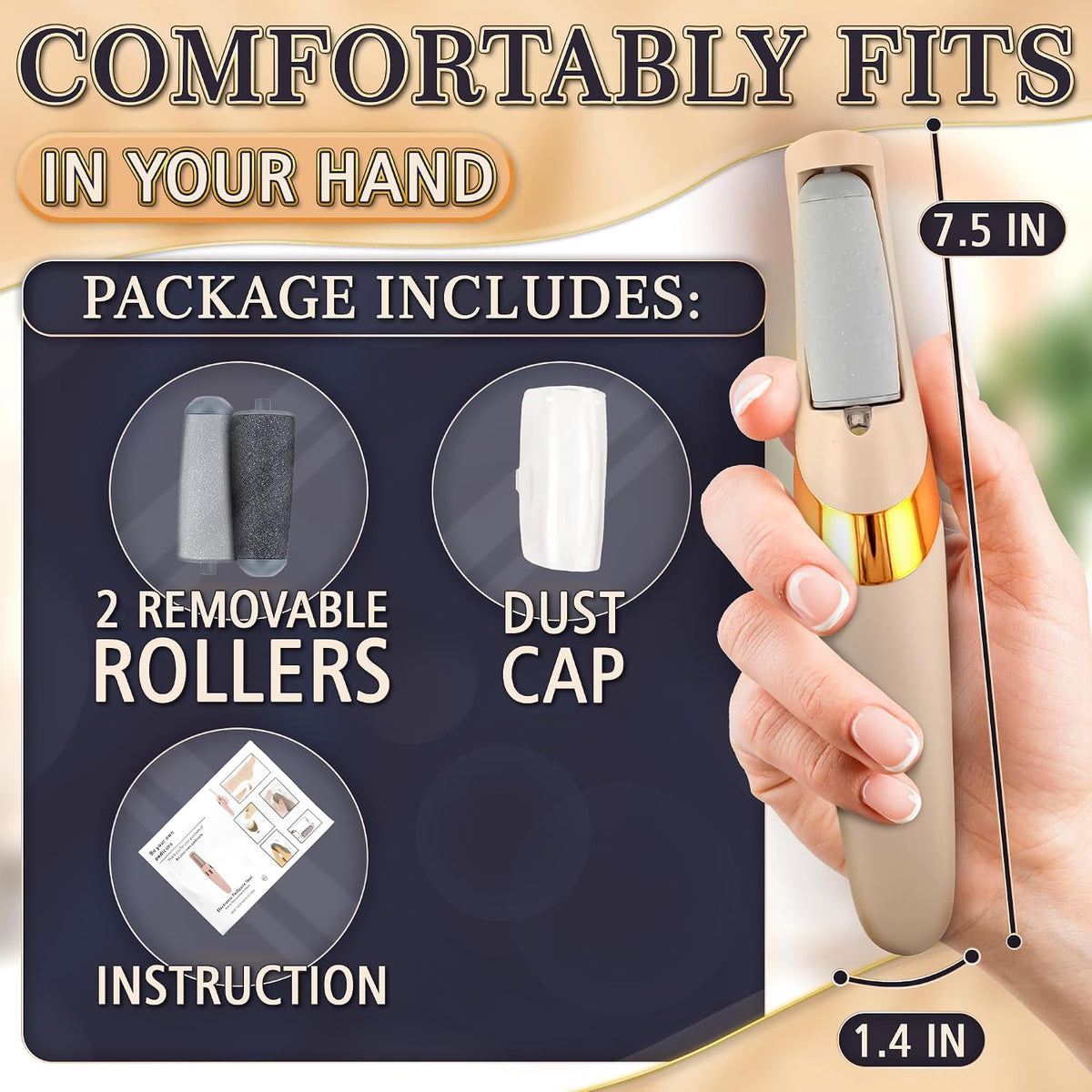 Battery Operated Foot Callus Remover for Dead Skin, Exfoliating Tool