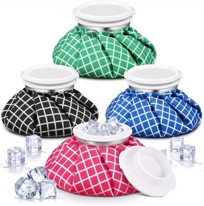 Honoson 4 Pack Reusable Ice Pack for Injuries, Ice Bags Hot Water Bag for Hot & Cold Pain Relief No-Leak Elastic Breathable for Muscle, Joint Pain Swelling, Sports & Home Use(Cute Fruit Style)