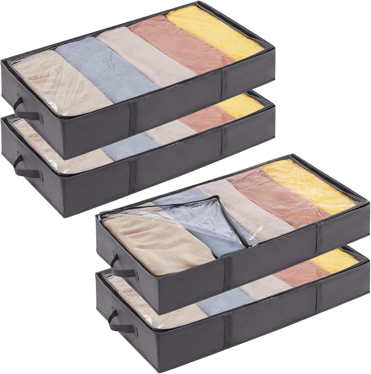 Lifewit 95L Under Bed Storage Container, Blanket Organizer, Gray