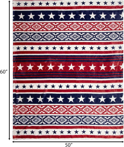 Carstens, Inc. Travel Blanket, Premium Compact 2-in-1 Airplane Blanket/Pillow, Open Sky Blue Aztec