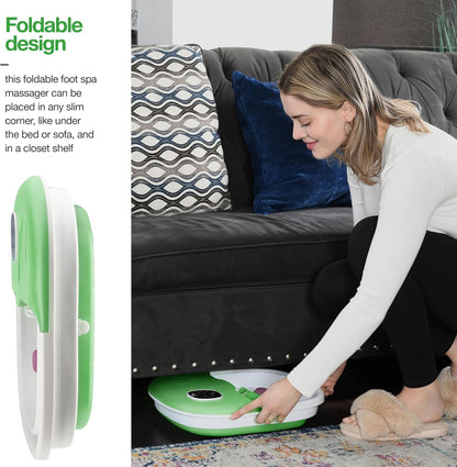 Medical king Foot Spa with Heat and Massage and Jets Includes A Remote Control A Pumice Stone Collapsible Massager with Bubbles and Vibration