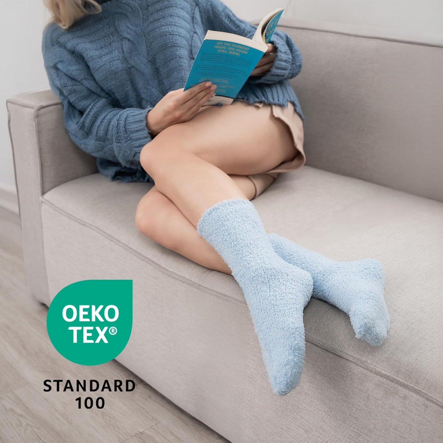 COOLMATE Fuzzy Socks for Women Gift Box – Cozy Soft Cloud Socks for Spa Home, Mother’s Day Gifts for Mom Grandma