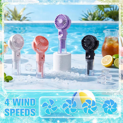 Misting Fans Portable Handheld Rechargeable, Spray Fan