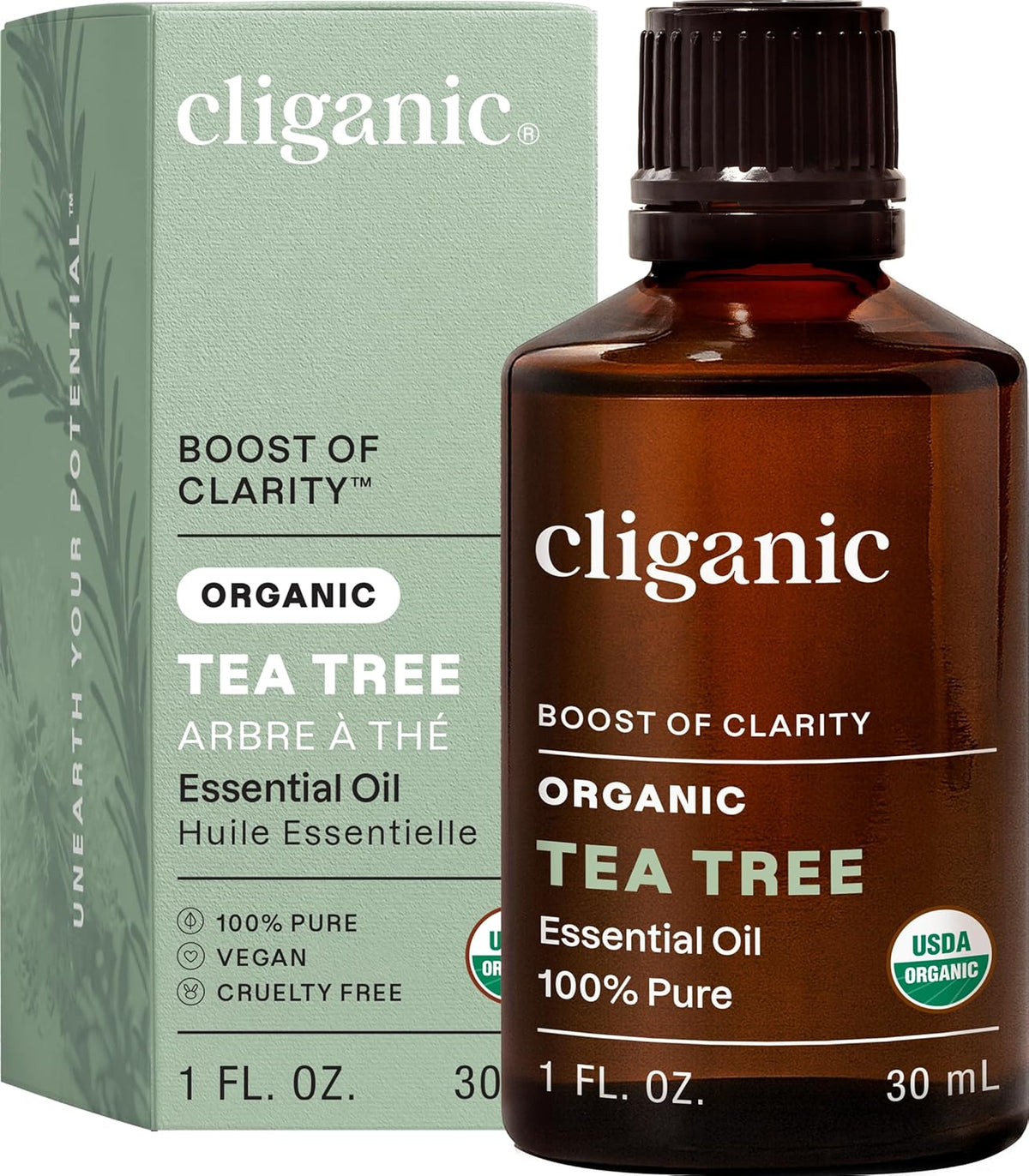 Cliganic Organic Lavender Essential Oil for Diffuser, 100% Pure, 0.33 Fl Oz