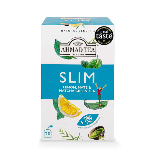 Ahmad Tea Herbal Tea, Camomile, Honey, & Lavender 'Sleep' Natural Benefits Teabags, 20 ct (Pack of 1) - Decaffeinated & Sugar-Free